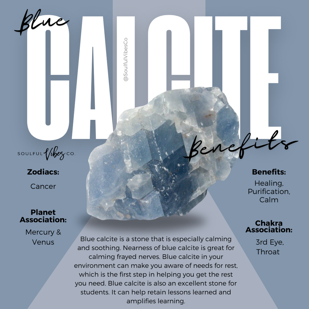 Blue Calcite - Soulfulvibesco
