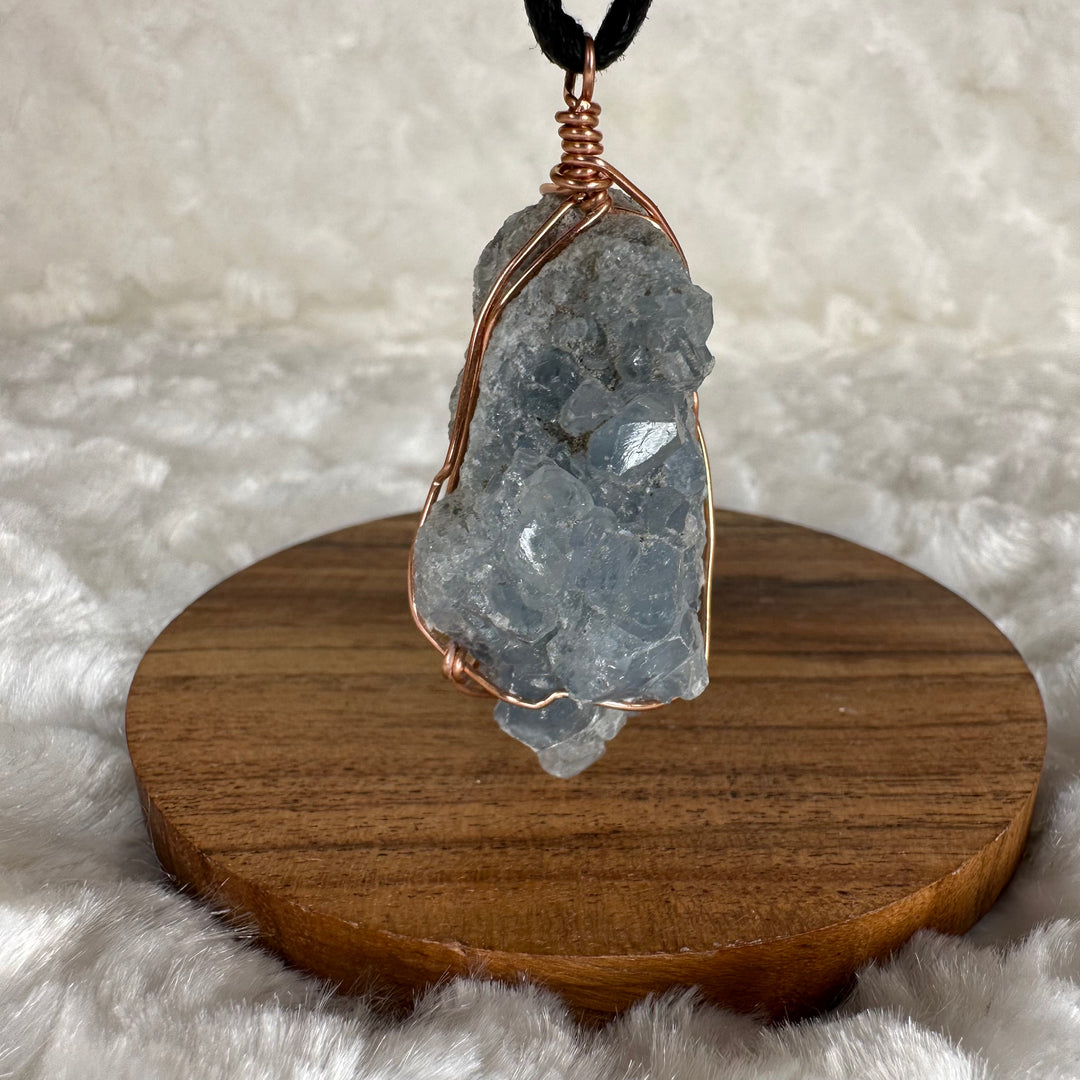 Celestite Wire Wrap (Rose Gold) - Soulfulvibesco