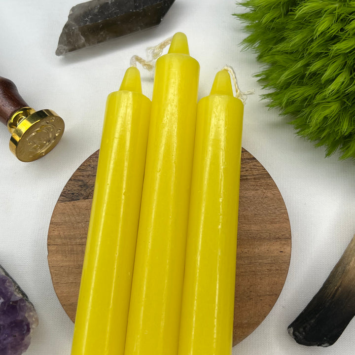 Yellow Taper Candles - Soulfulvibesco