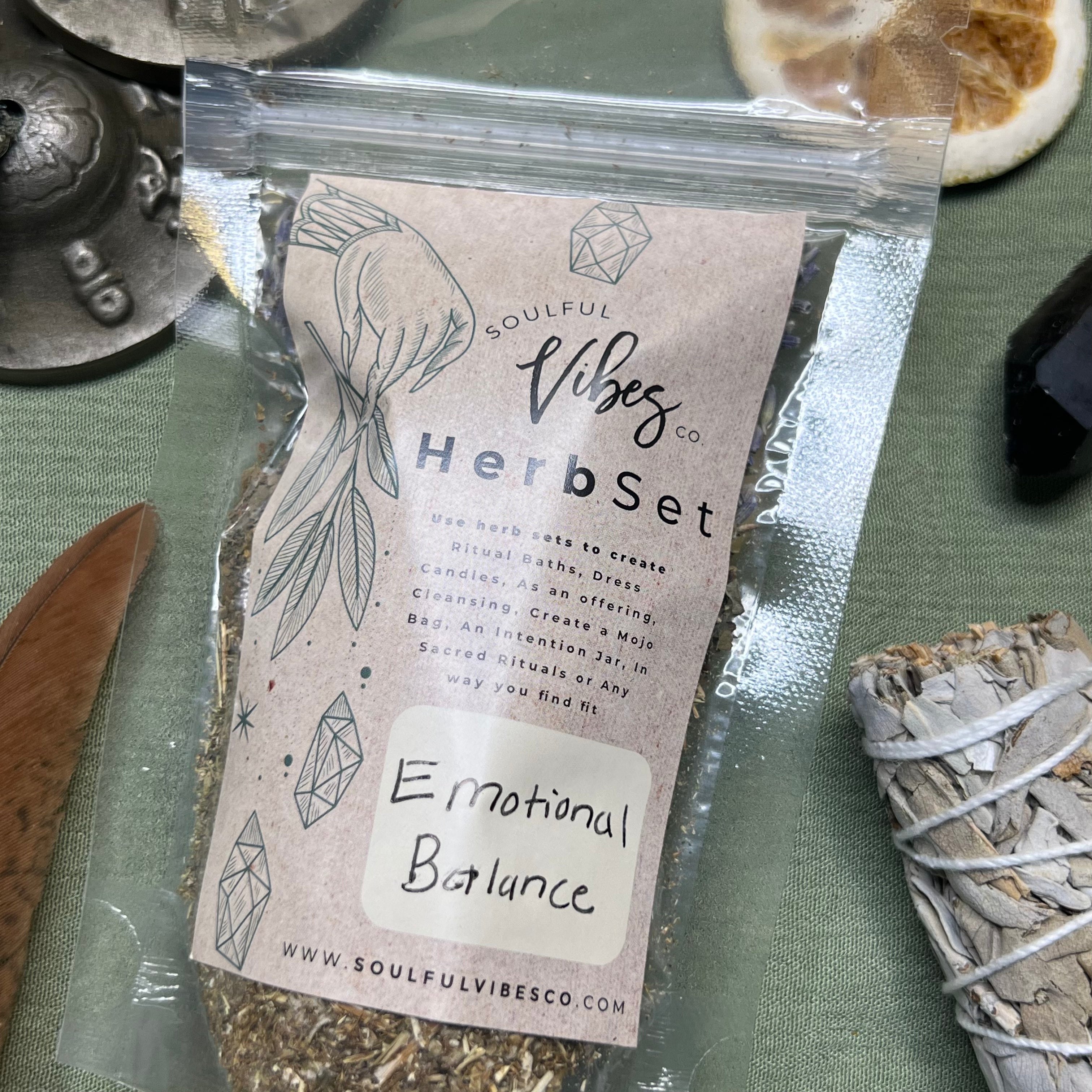 Emotional Balance & Stability Herb Set Soulfulvibesco
