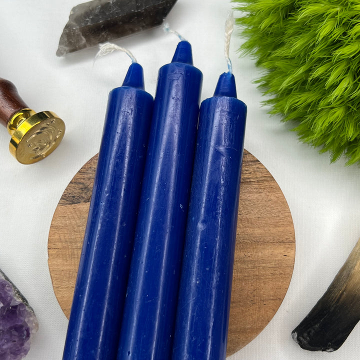 Blue Taper Candles - Soulfulvibesco