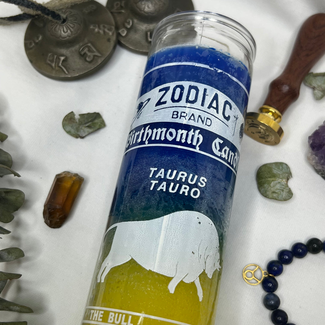 Taurus Glass Candle - Soulfulvibesco