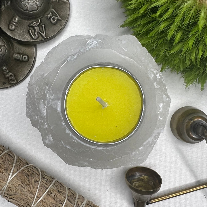 Yellow Tea Light Candle - Soulfulvibesco