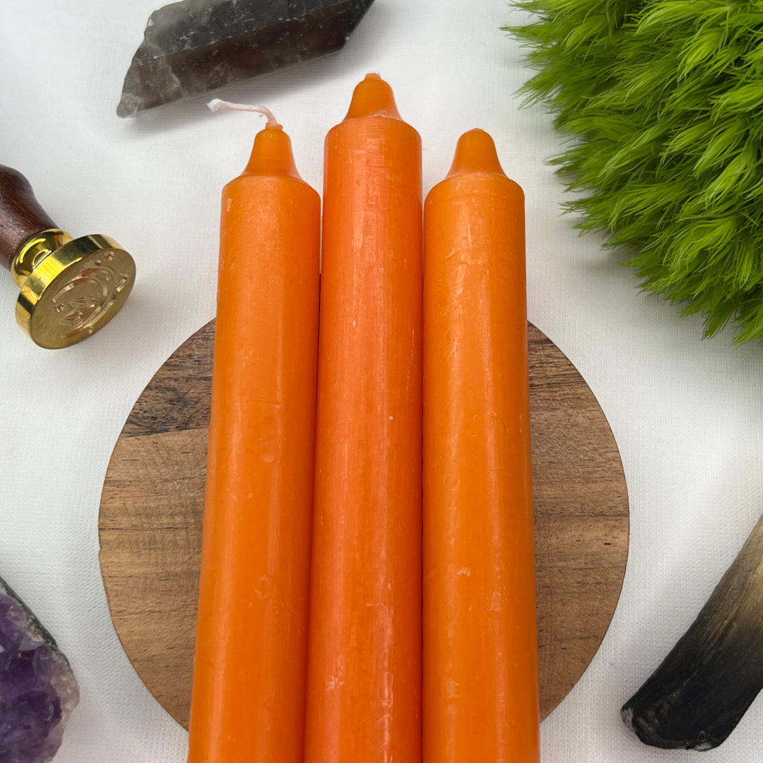 Orange Taper Candles - Soulfulvibesco