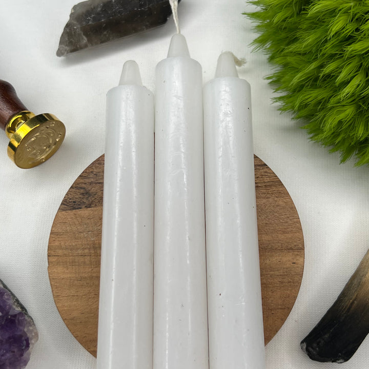 White Taper Candles - Soulfulvibesco