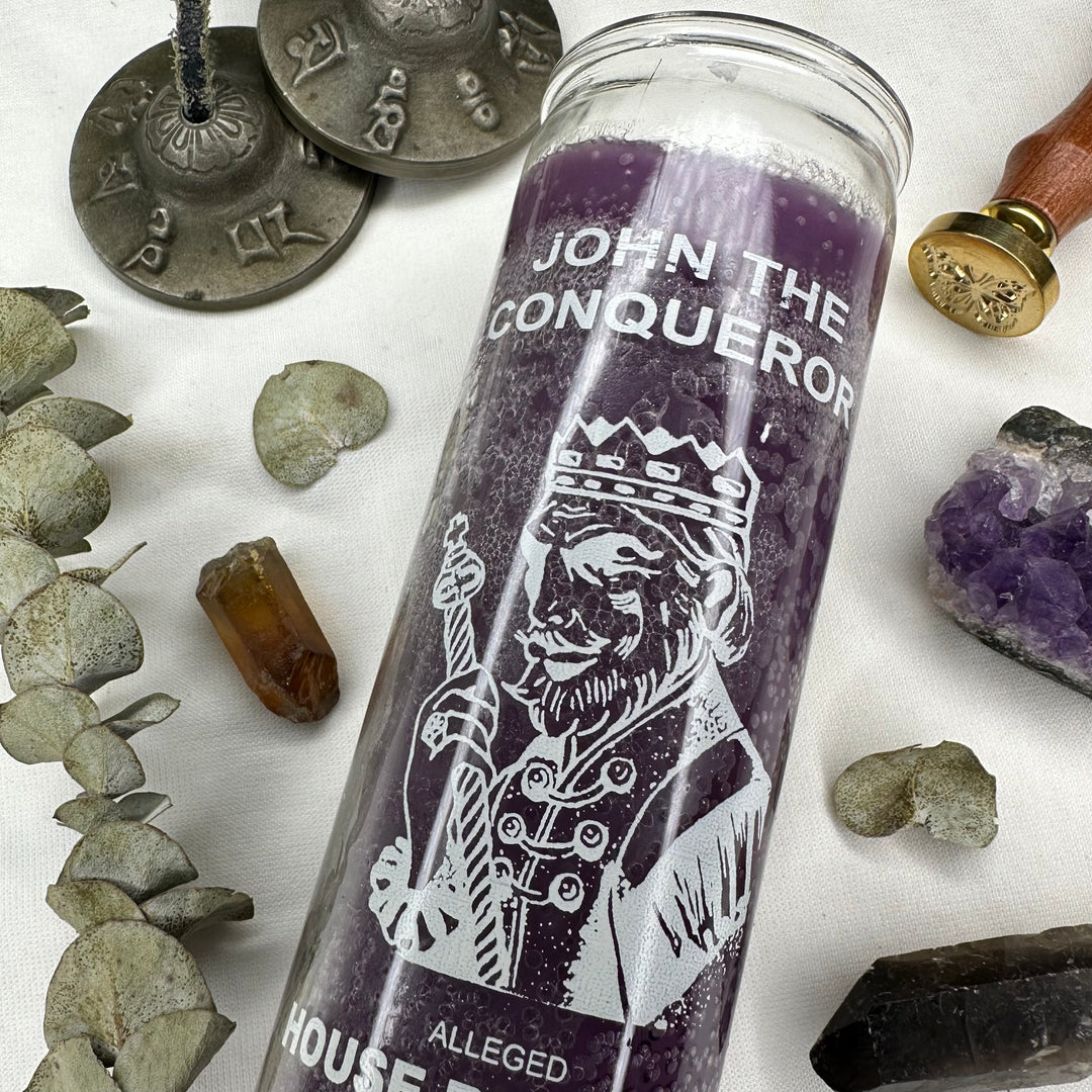 High John the Conqueror Glass Candle - Soulfulvibesco