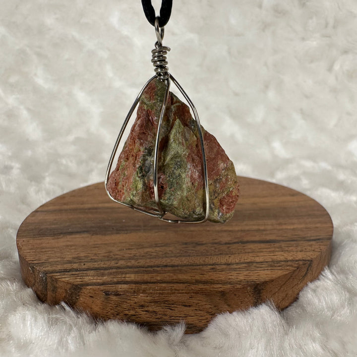 Unakite Wire Wrap (Silver)