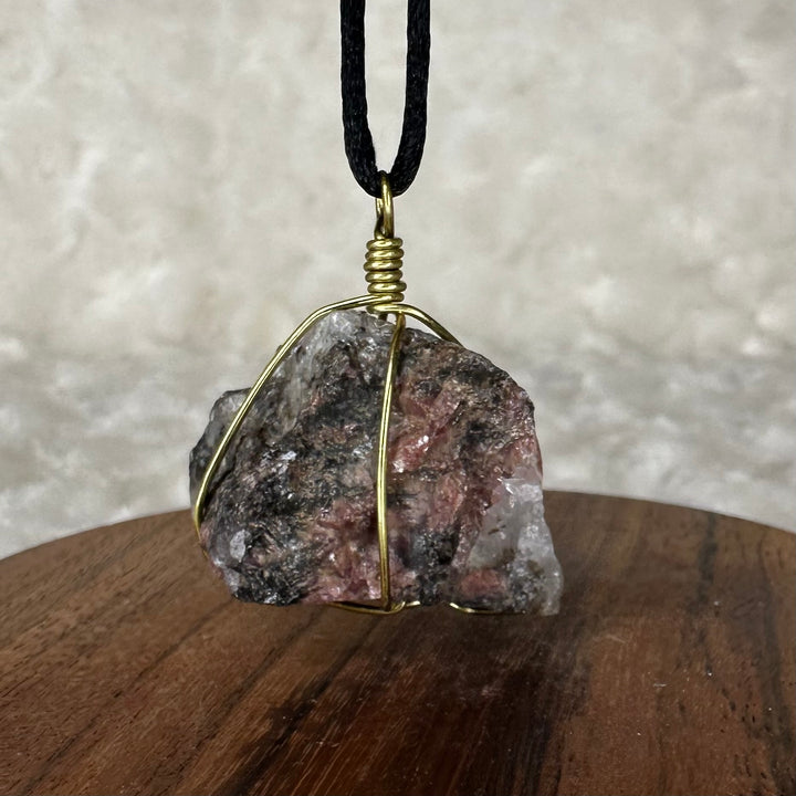 Rhodonite Wire Wrap (Gold)