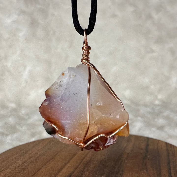 Carnelian Wire Wrap (Rose Gold)