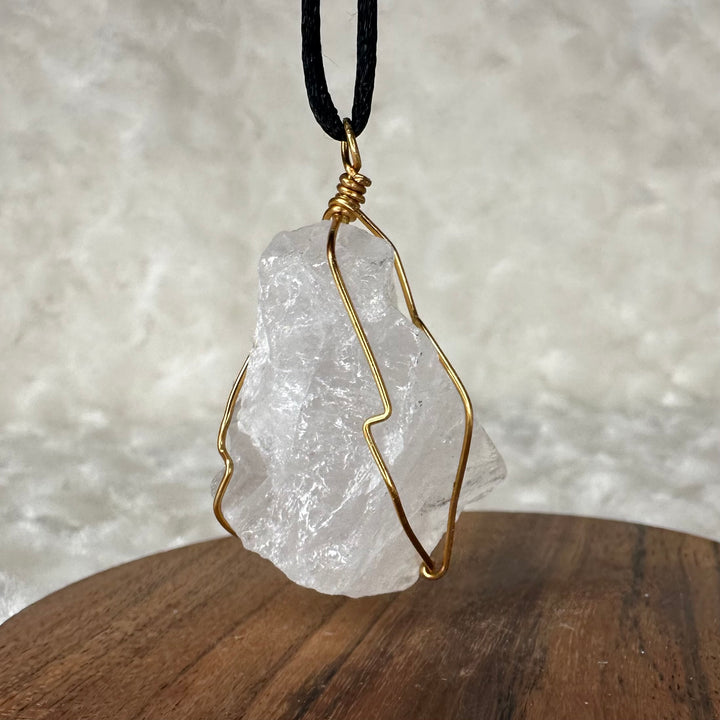 Clear Quartz Wire Wrap (Gold)