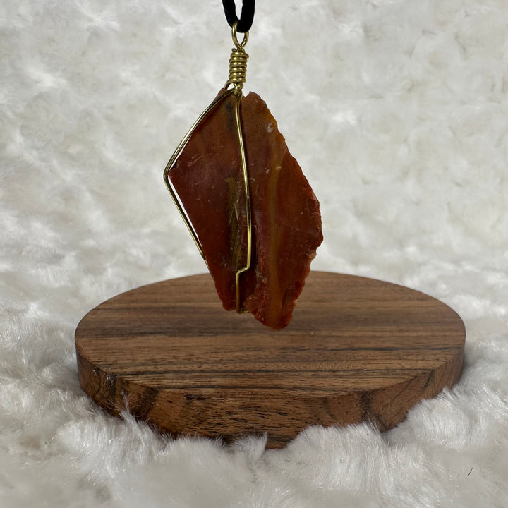Red Jasper Wire Wrap (Gold)