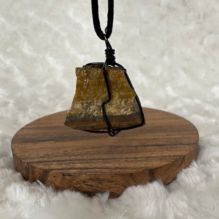 Tigers Eye Wire Wrap (Black)