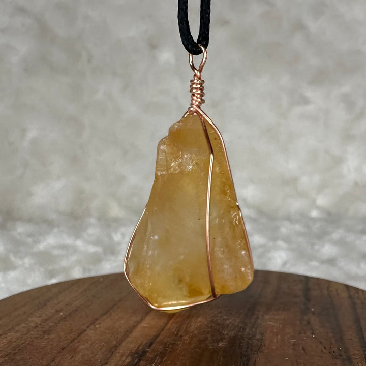 Citrine Wire Wrap (Rose Gold)