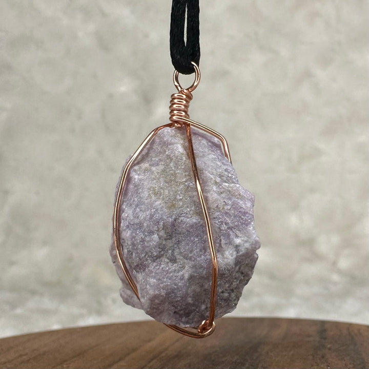 Lepidolite Wire Wrap (Rose Gold)