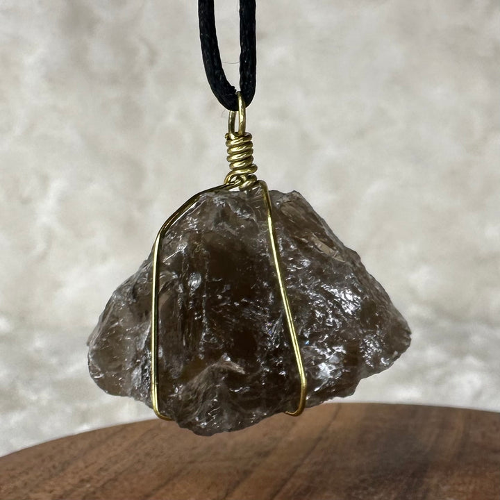 Smoky Quartz Wire Wrap (Gold)