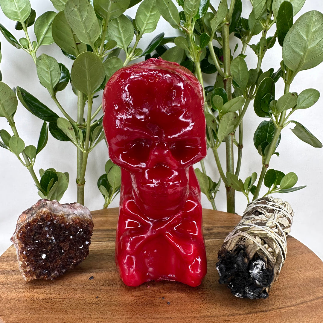 Red Skull Figure Candle - Soulfulvibesco