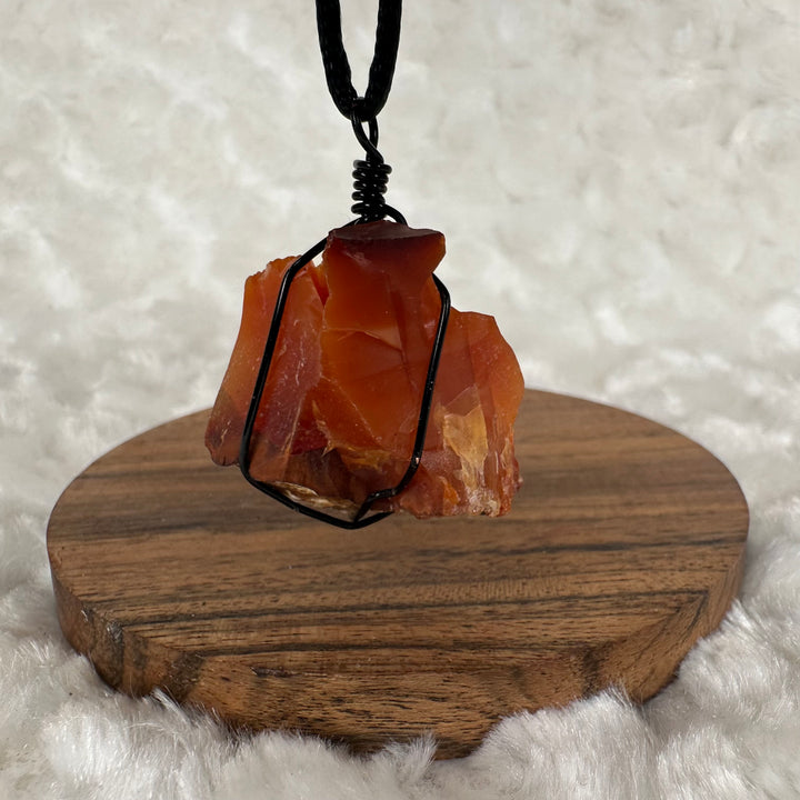 Carnelian Wire Wrap (Black)