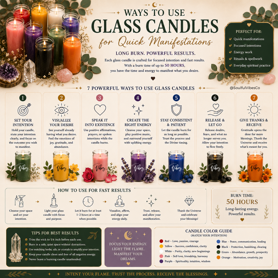 Glass Candle Collection - Soulfulvibesco