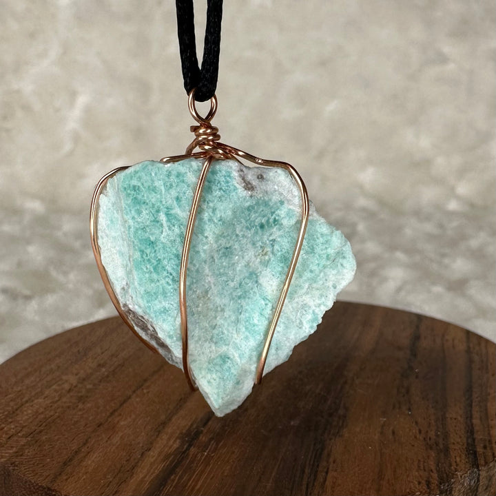 Amazonite Wire Wrap (Rose Gold)