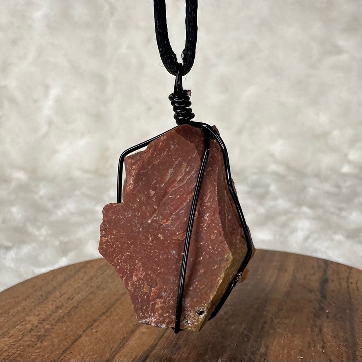 Red Jasper Wire Wrap (Black)