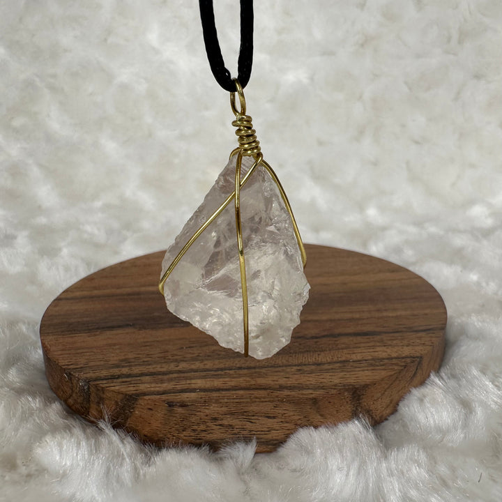Clear Quartz Wire Wrap (Gold)