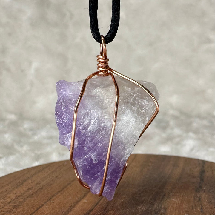 Amethyst Wire Wrap (Rose Gold)