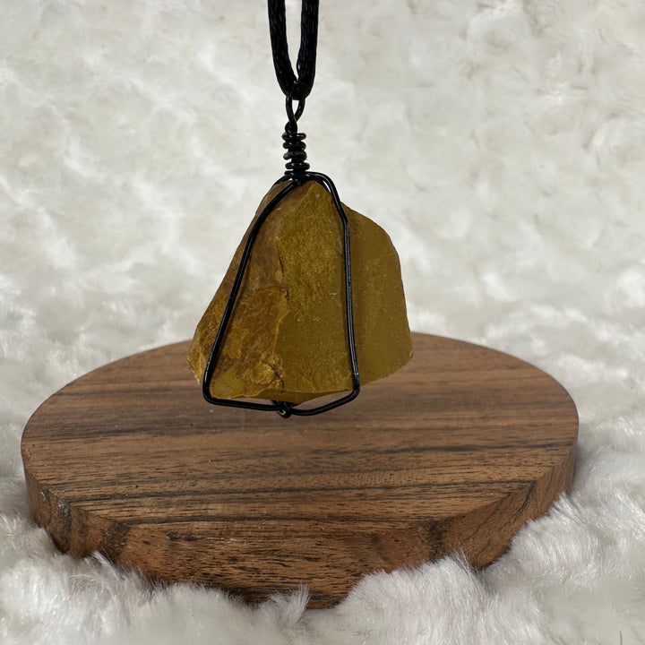 Yellow Jasper Wire Wrap (Black)