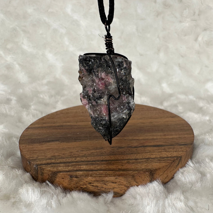 Rhodonite Wire Wrap (Black)