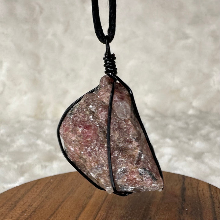 Rhodonite Wire Wrap (Black)