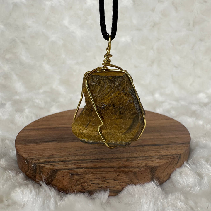 Tigers Eye Wire Wrap (Gold)