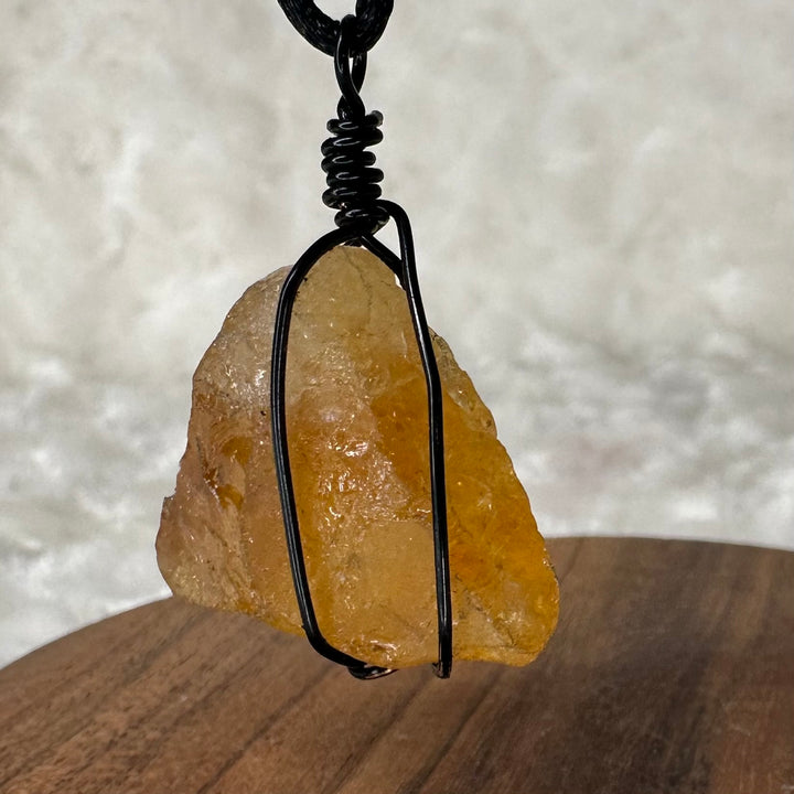 Citrine Wire Wrap (Black)