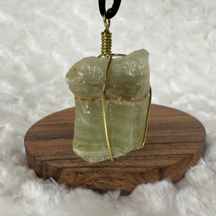 Green Calcite Wire Wrap (Gold)
