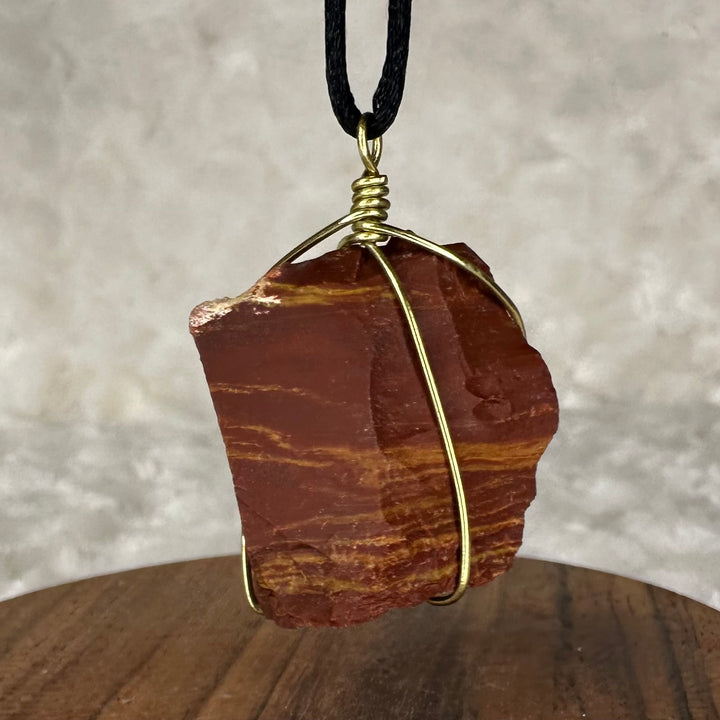 Red Jasper Wire Wrap (Gold)