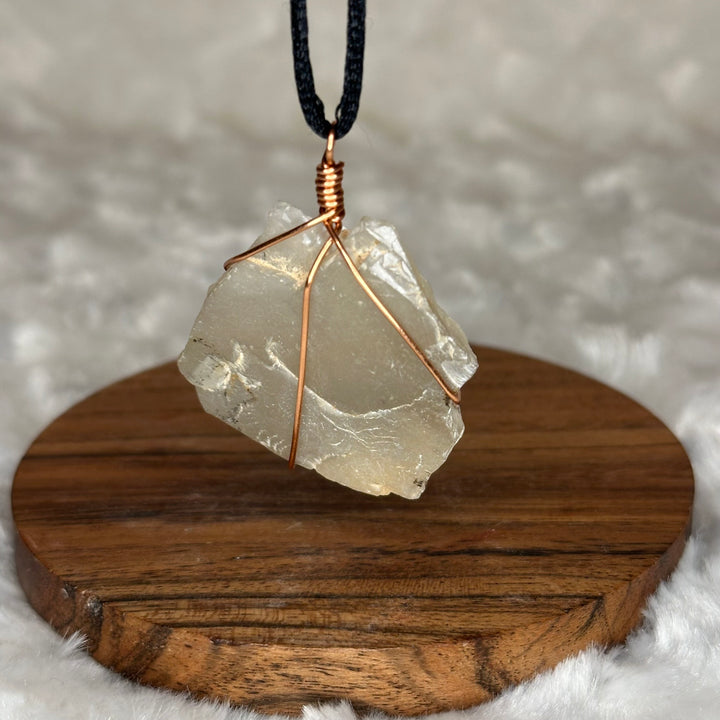Moonstone Wire Wrap (Rose Gold)