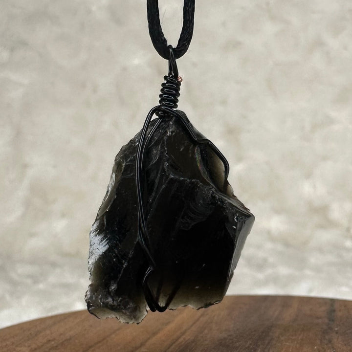 Black Obsidian Wire Wrap (Black)