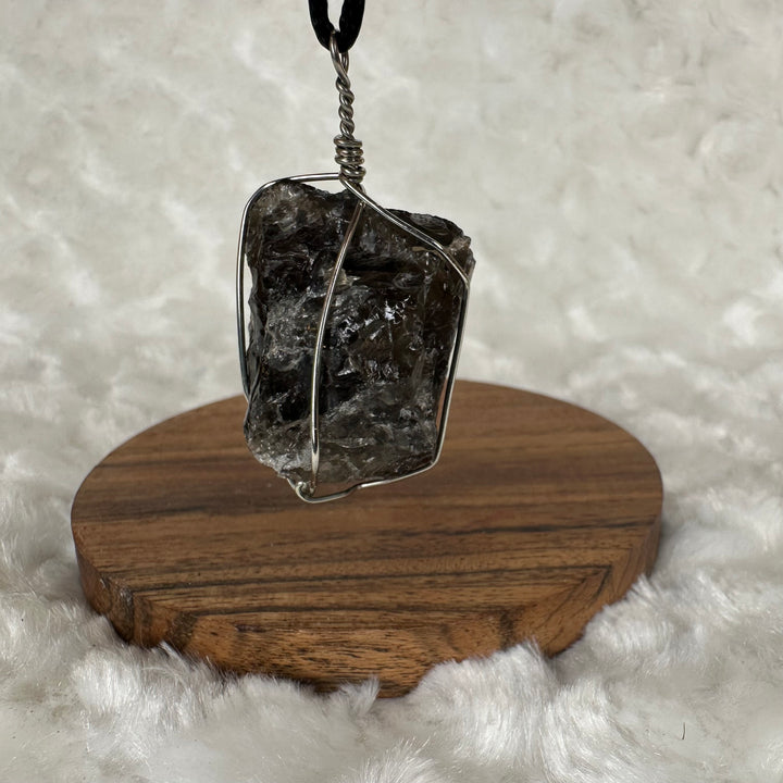 Smoky Quartz Wire Wrap (Silver)