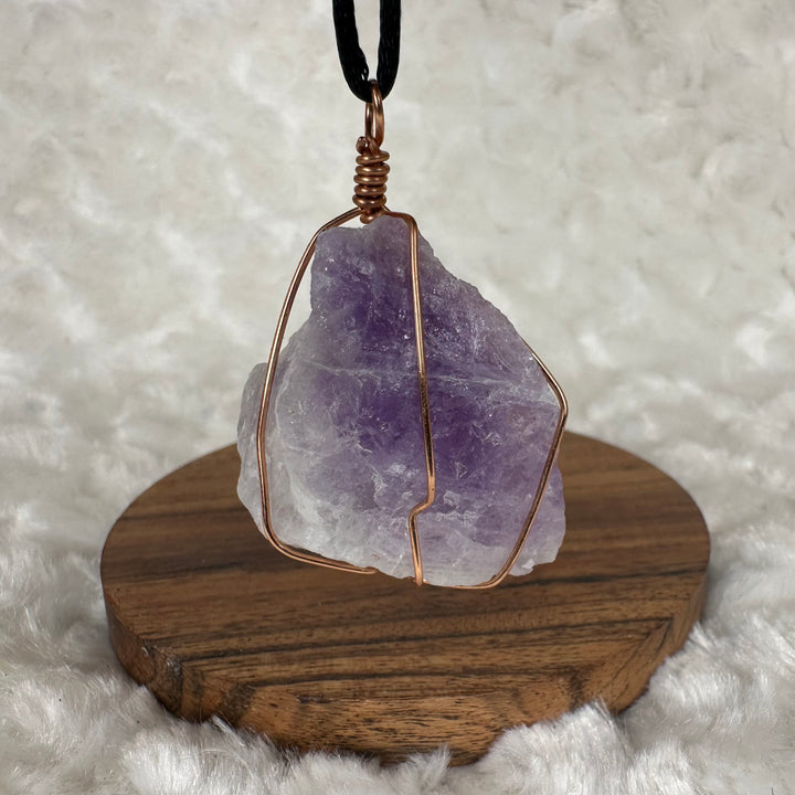 Amethyst Wire Wrap (Rose Gold)