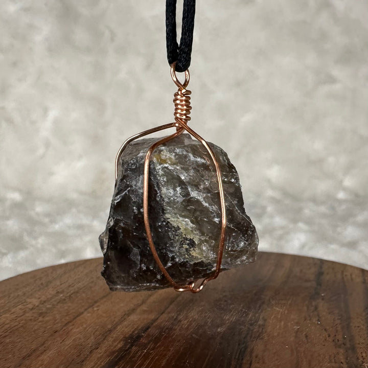 Smoky Quartz Wire Wrap (Rose Gold)