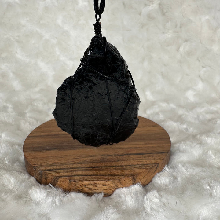 Black Tourmaline Wire Wrap (Black)
