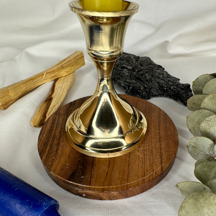 Brass Candle Holder - Soulfulvibesco