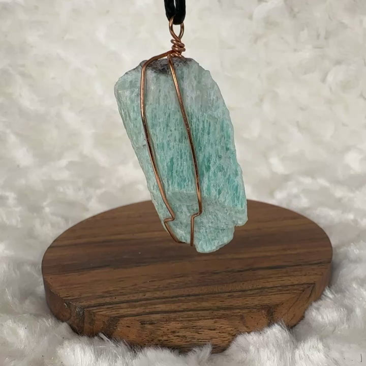 Amazonite Wire Wrap (Rose Gold)