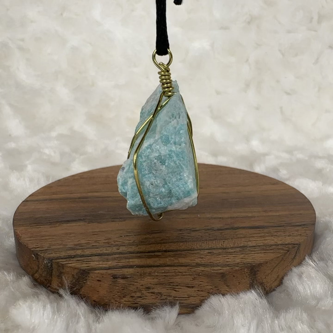 Amazonite Wire Wrap (Gold)