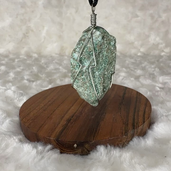 Fuchsite Wire Wrap (Silver)