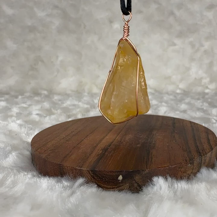 Citrine Wire Wrap (Rose Gold)