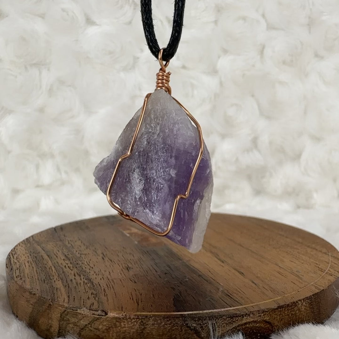 Amethyst Wire Wrap (Rose Gold)