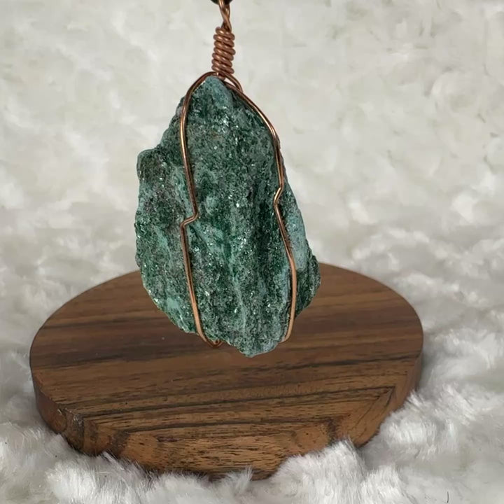 Fuchsite Wire Wrap (Rose Gold)