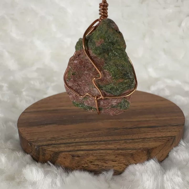 Unakite Wire Wrap (Rose Gold)