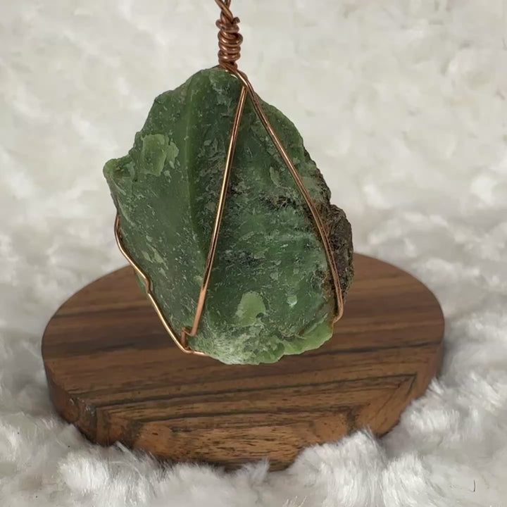Chrysoprase Wire Wrap (Rose Gold)