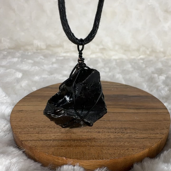 Black Obsidian Wire Wrap (Black)