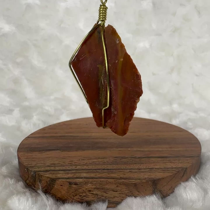 Red Jasper Wire Wrap (Gold)